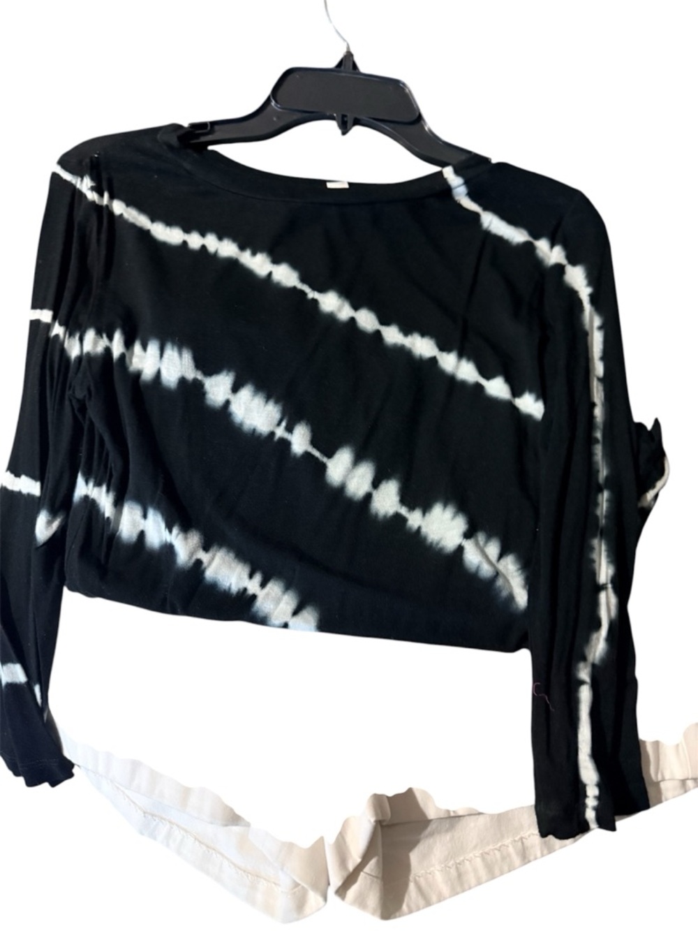 Maria Gabrielle Black and White Tie-Dye 3/4 Sleeve Top Sz. PM